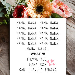 love you nana grandma mothers day with hearts holiday card