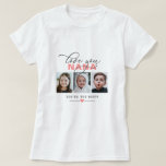 Love You Nana/Other 3 Photo Custom Text T- T-Shirt<br><div class="desc">Add 3 photos and custom text to this modern t-shirt for grandmothers,  featuring the words,  'Love you (Nana/Nan/Grandma/Granny/Other)' and 'You're the best!' (or other text). If you need any help customising this,  please message me using the button below and I'll be happy to help.</div>