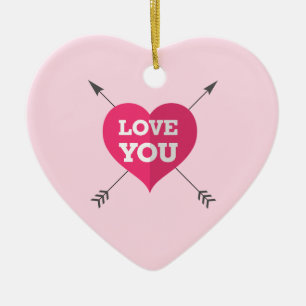 Love You Ornament Round