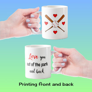 Love you out of the park baseball coffee mug