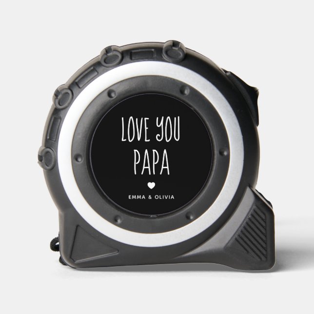 Love You Papa | Black with White Handwritten Text 1 (Front)