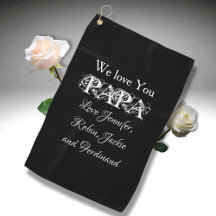 Love You Papa Modern Script Custom Kids Names 