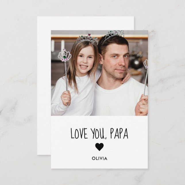 Love You Papa Photo Card (Front/Back)