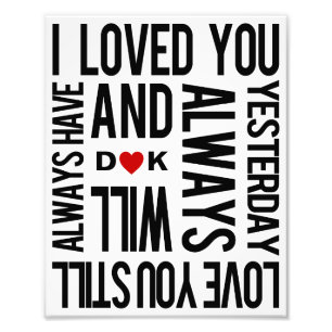"Love You" Personalised Art Print