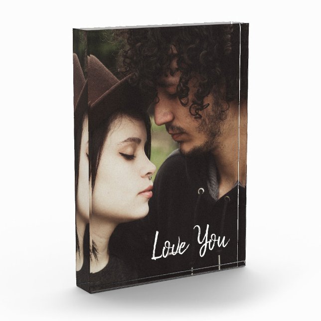 Love You | Personalised Photo Block (Left)