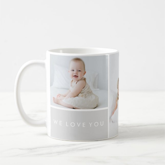 Love You Photo Collage Coffee Mug (Left)