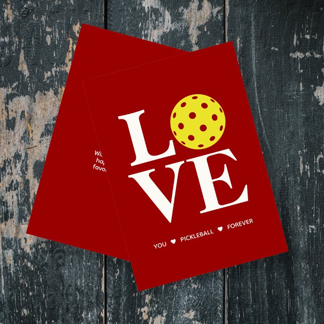 "LOVE You, Pickleball, Forever" Red Card (Creator Uploaded)