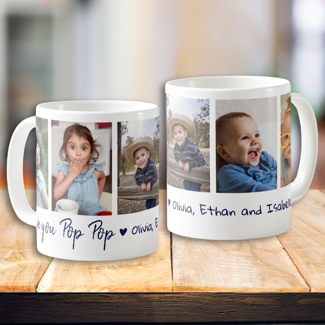 Love You Pop Pop Grandchildren 5 Picture Collage   Coffee Mug (Creator Uploaded)
