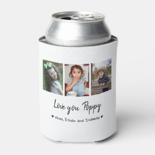 Love You Poppy Happy Father's Day 2021 Photo   Can Cooler