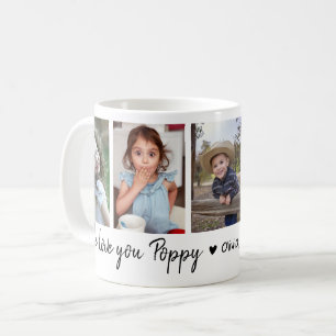 Love You Poppy Happy Father's Day 2023 5 Photo Coffee Mug