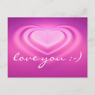 love you :-) postcard