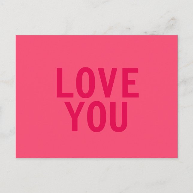 LOVE YOU Postcard (Front)