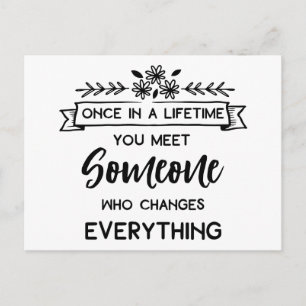 Love You Quote Thinking of You Miss You Friendship Announcement Postcard