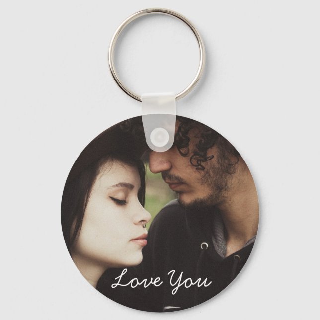 Love You, Romantic Gift, Photo  Key Ring (Front)