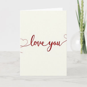 Love You Romantic Heart Card