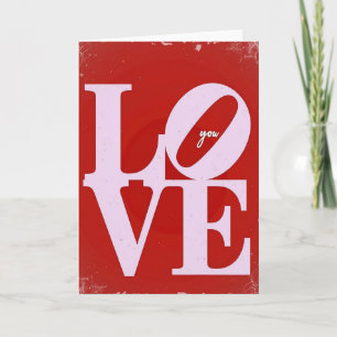 Love You Rose Aged Card