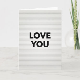 Love You Simple Message Card