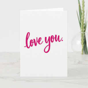 Love You Simple Script Card