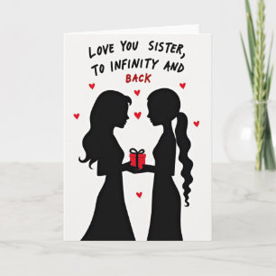Love You Sister Infinity Card