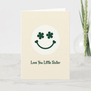 Love You Sister Smiling Face Card