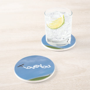 Love You Skywriting Coaster