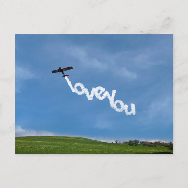 Love You Skywriting Postcard (Front)