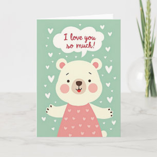 Love You So Much Bear Card