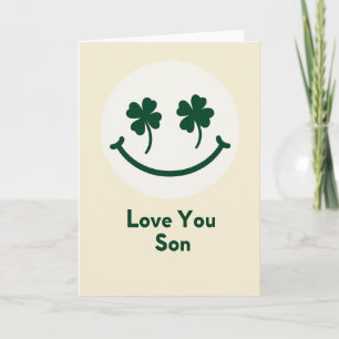 Love You Son Shamrock Card