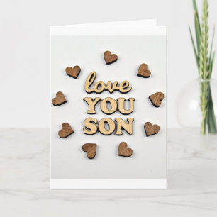 Love You Son Wooden Keepsake Card