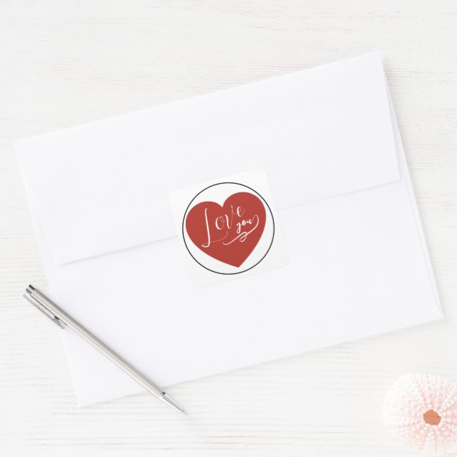 Love You Sticker (Envelope)
