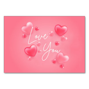Love You Sweetheart Table Card