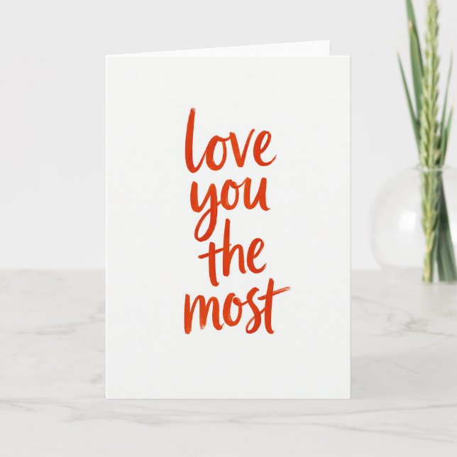 Love You The Most Art Card (Front)