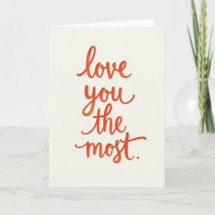 Love You The Most Simple Card