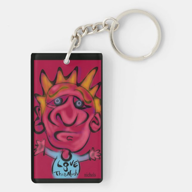 love you this much key ring (Back)