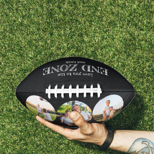 Love You to the End Zone and Back 3 Photo Black American Football