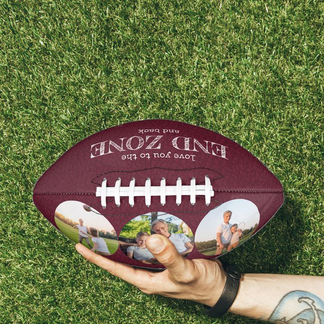 Love You to the End Zone and Back 3 Photo Red American Football (Creator Uploaded)