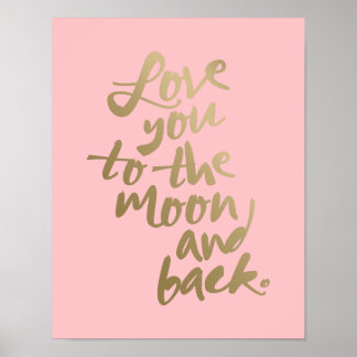 LOVE YOU TO THE MOON 11x14'' | TYPOGRAPHY POSTER