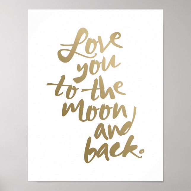 LOVE YOU TO THE MOON 11x14'' | TYPOGRAPHY POSTER (Front)