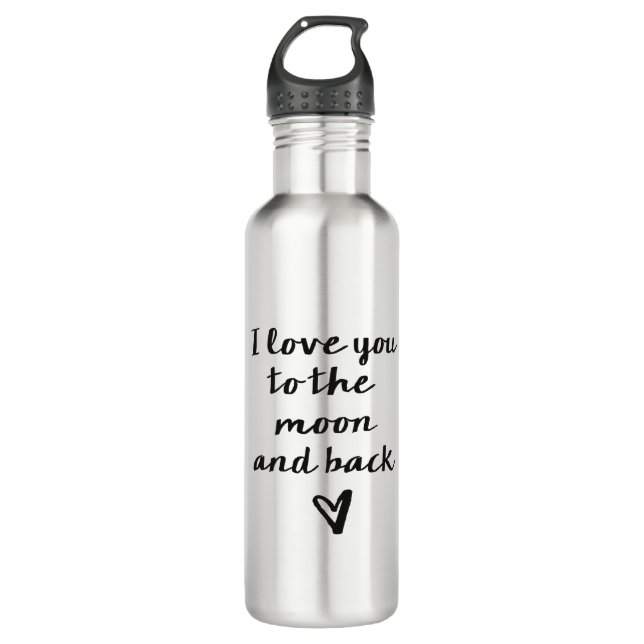Love you to the Moon and back 710 Ml Water Bottle (Front)