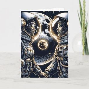 Love You to the Moon and Back Astronauts Card