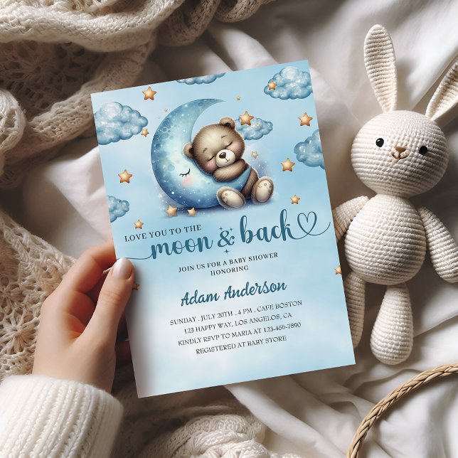 Love You to the Moon and Back – Baby Shower  Invitation (Creator Uploaded)