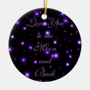 Love You to the Moon and Back Ceramic Tree Decoration