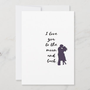 Love You To The Moon And Back Couple Moonlight Rom Holiday Card