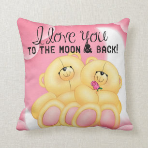 love you to the moon and back cushion