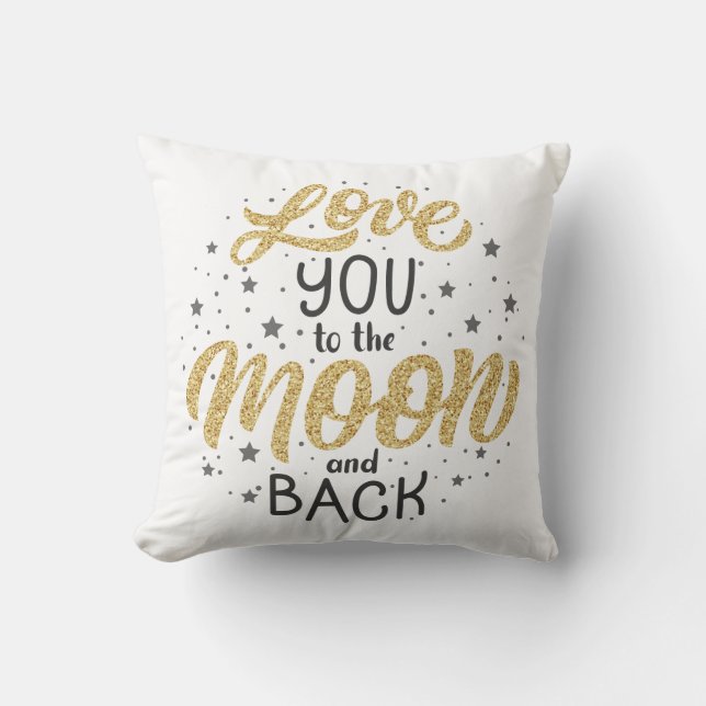 Love You To The Moon and Back Cushion (Front)