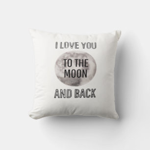 Love You To The Moon And Back Desert Moon Artistic Cushion