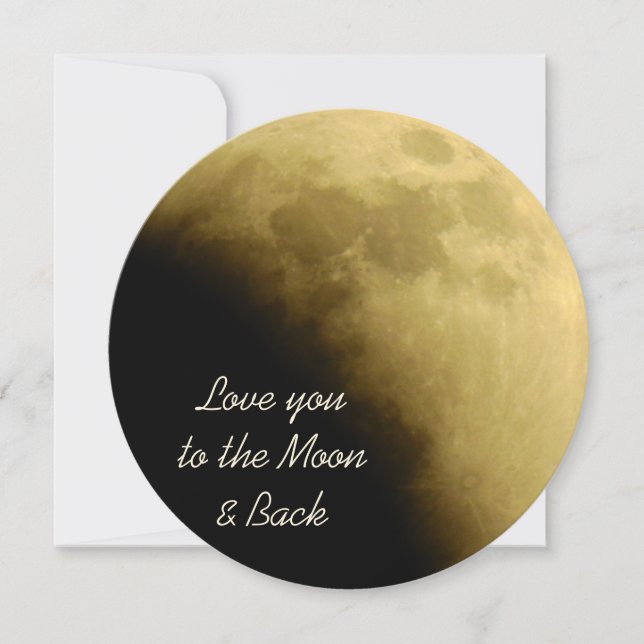 Love You to the Moon and Back from Sunset til Dawn Card (Front)