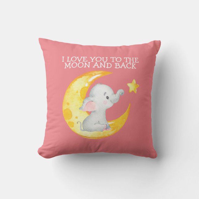 Love you to the moon and back Girl Cushion (Front)