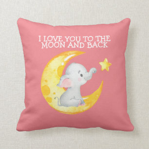 Love you to the moon and back Girl Cushion
