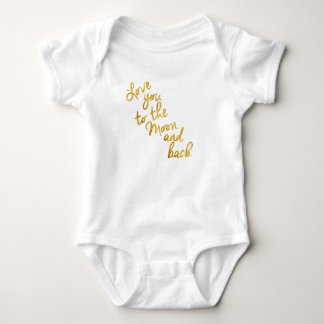 "Love You To the Moon and Back" Gold Foil Top